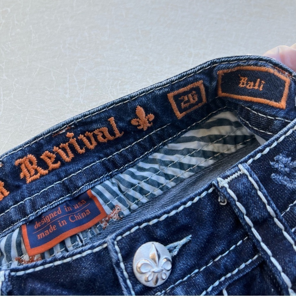 Rock Revival Boots Jeans with Vintage Fade Women Size 26 - Picture 10 of 11